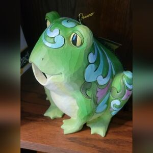 Jim Shore frog shaped birdhouse